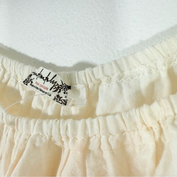 Free People Intimately Cream Lightweight Semisheer Wide Leg Lounge Pants Medium - Picture 6 of 14